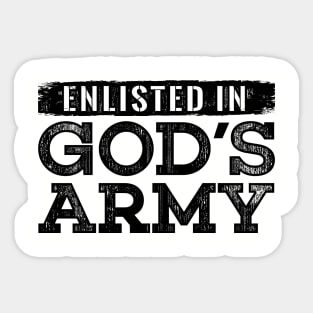 Enlisted in Gods Army Sticker